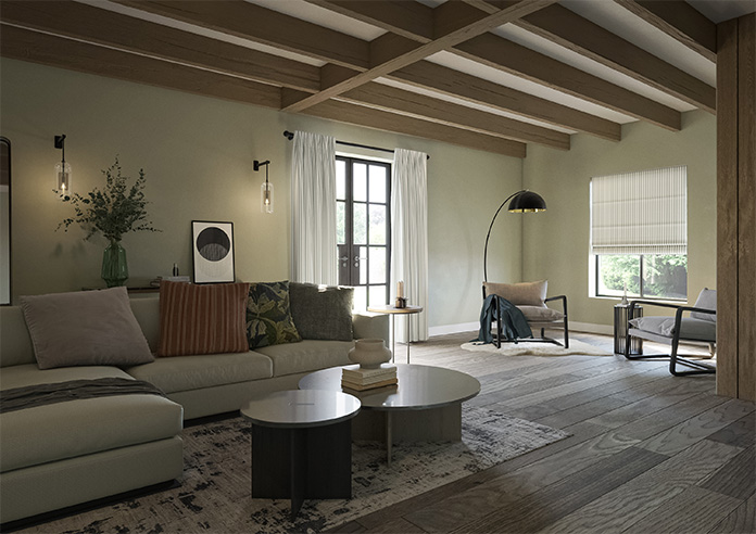 Lace Stripes, Sage - Made to Measure Curtains - Image 8